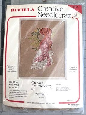 Sweet Miss Vintage Crewel Embroidery Kit by Bucilla